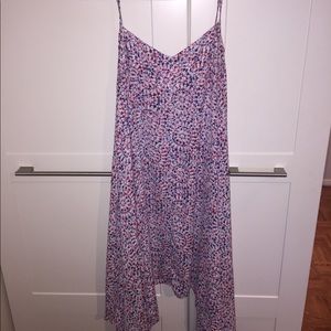 Nordstrom - strapless colorful waterfall dress